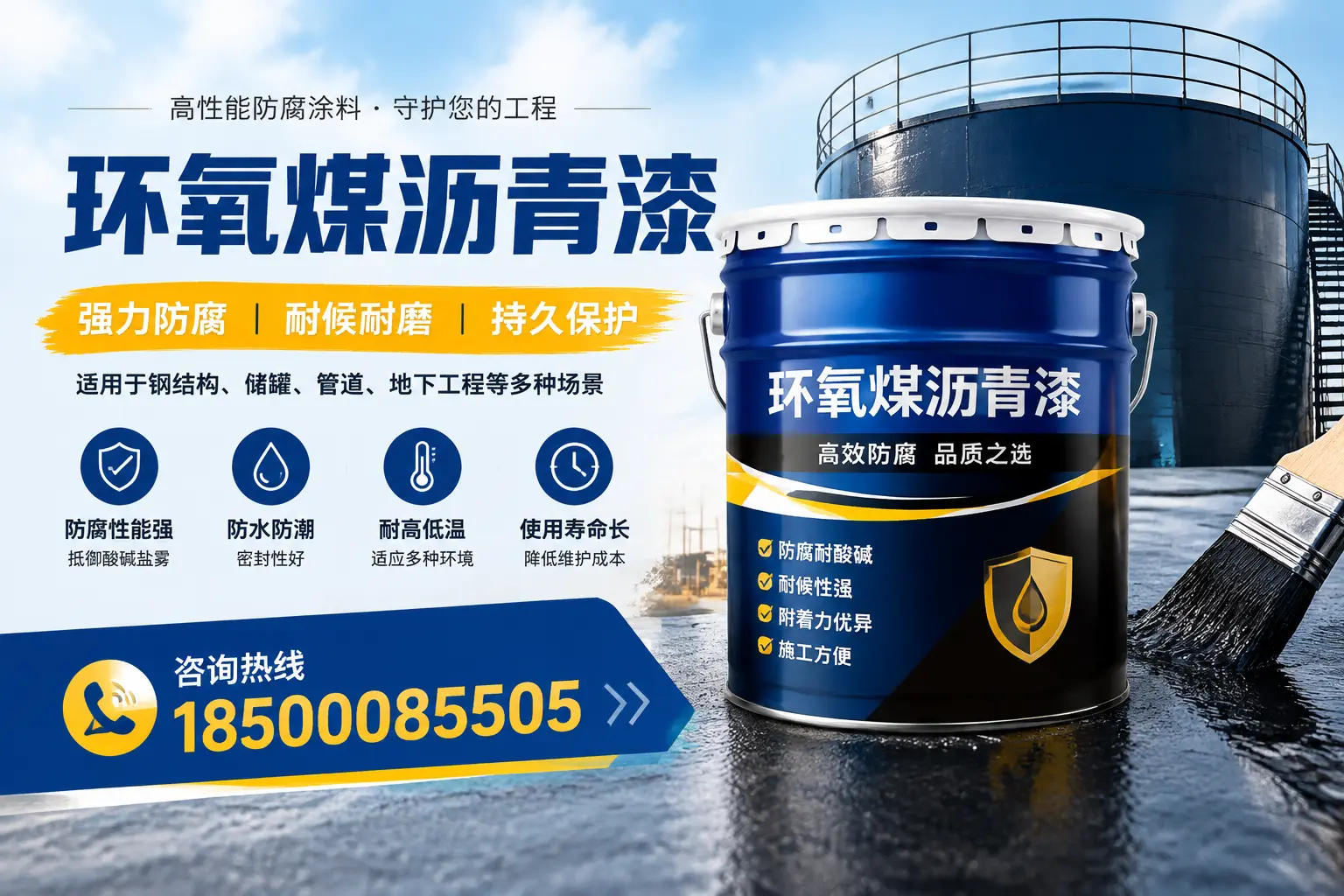 环氧煤沥青漆在工业中的应用，株洲企业的选择